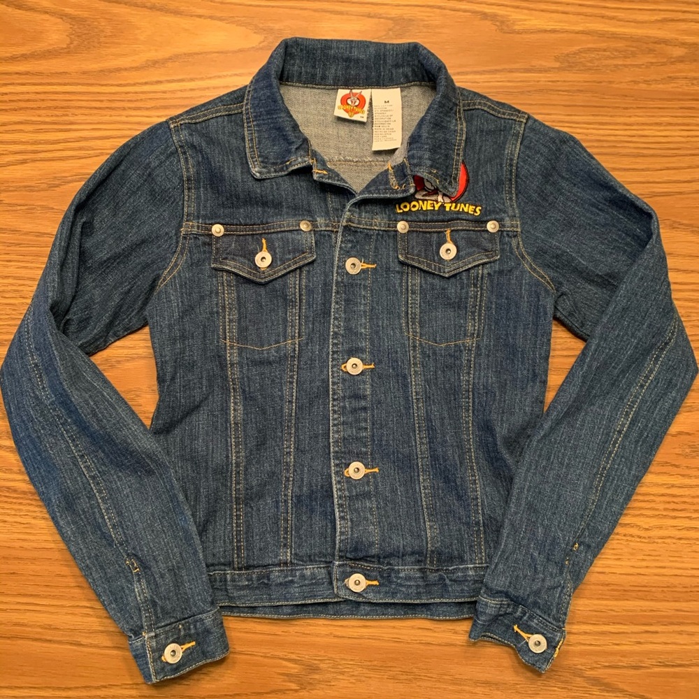 Vintage | 90s Looney Tunes Denim Jacket, Size M